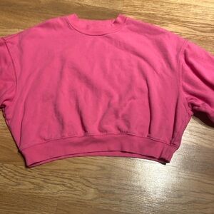 pink crew neck